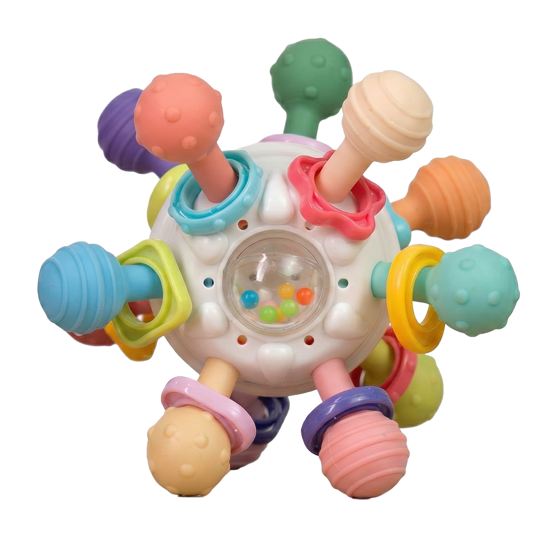 Mordedor Sensorial Ball com Chocalho Giratório Leduc