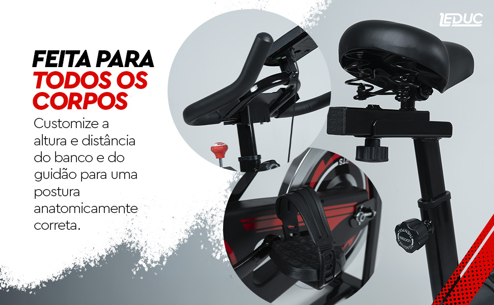 Bicicleta Ergométrica Spinning Leduc Prime — diferencial 3