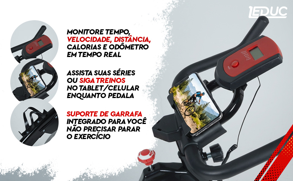 Bicicleta Ergométrica Spinning Leduc Prime — diferencial 4