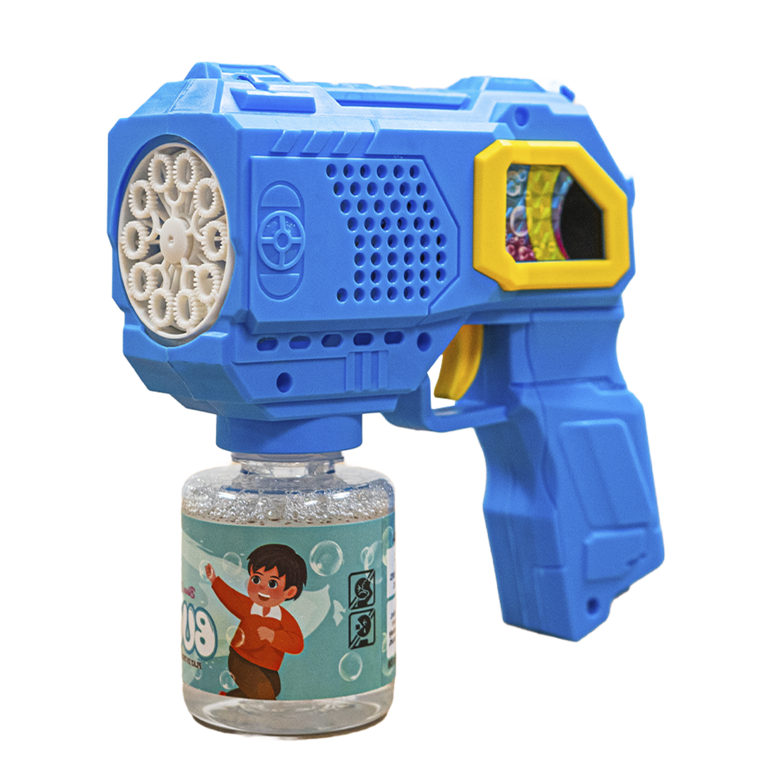 Pistola de Bolhas de Sabão Automática Azul com Luzes LED